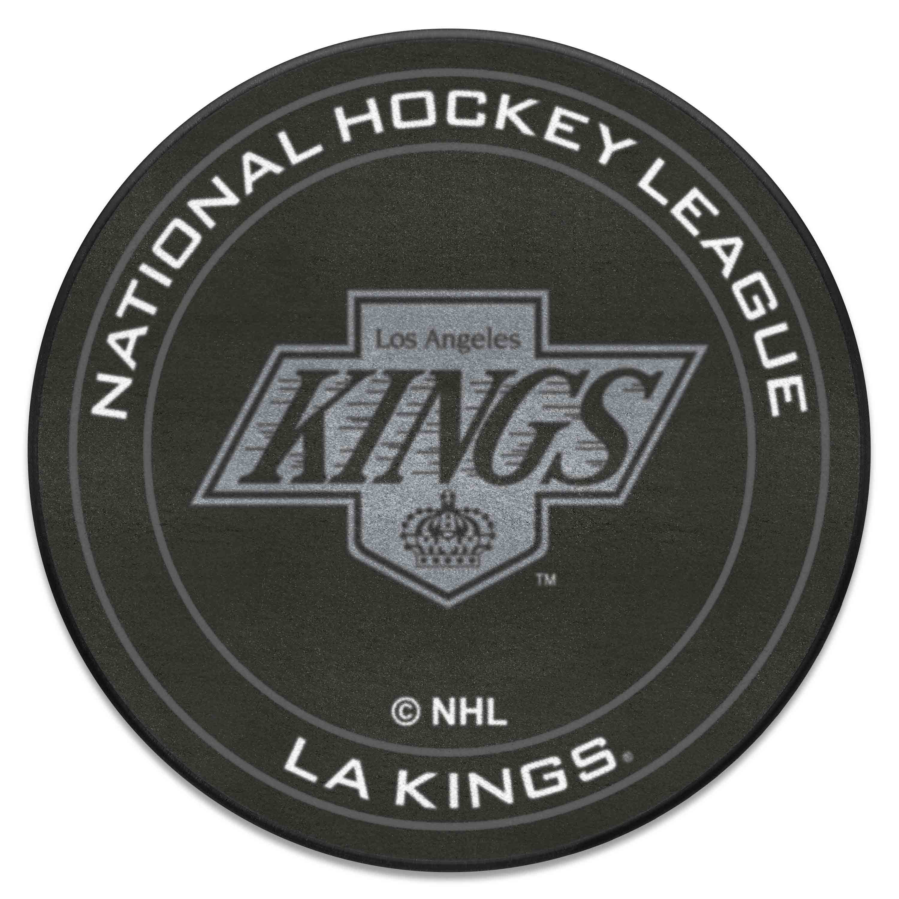 Retro NHL Los Angeles Kings Hockey Puck Rug - 27in. Diameter