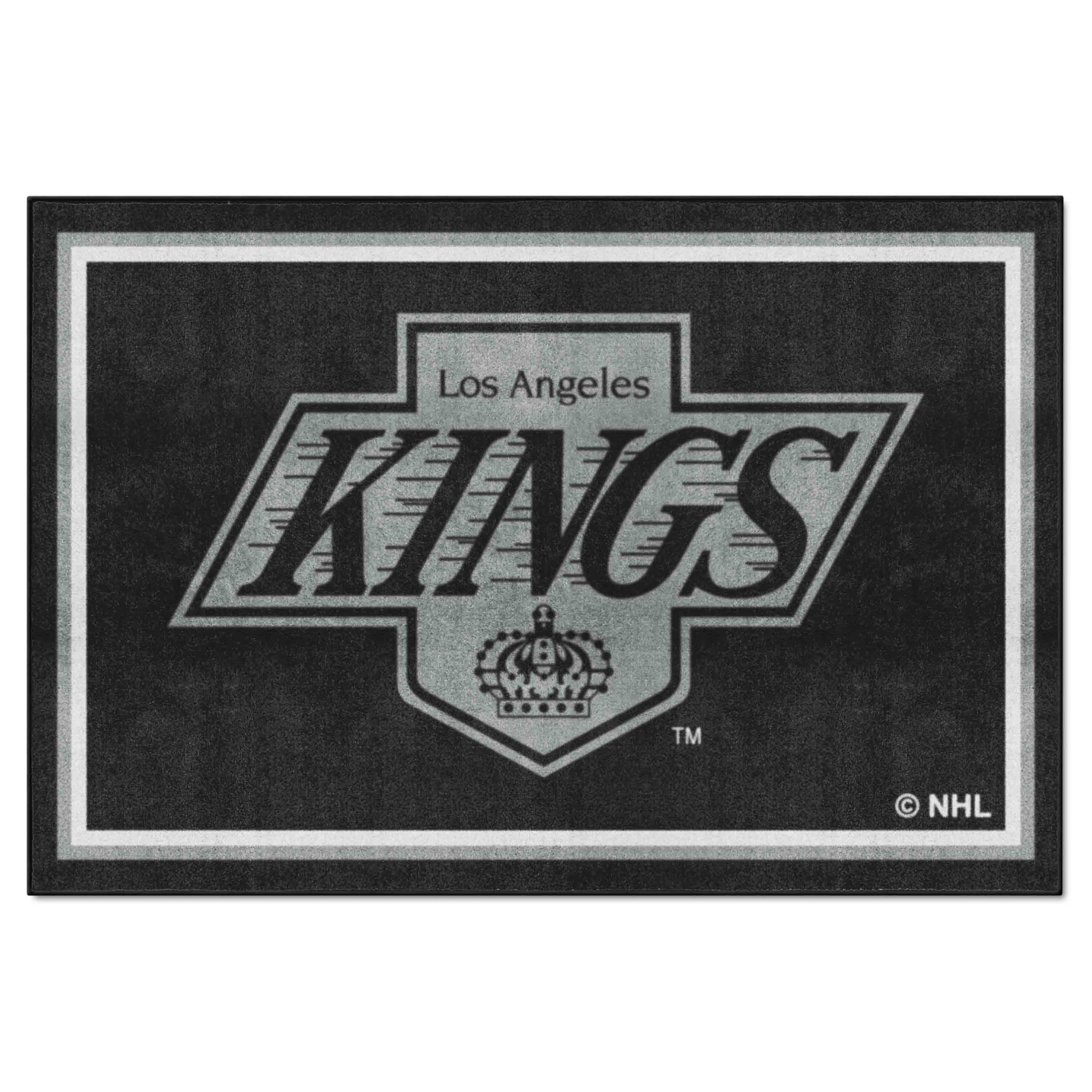 Retro NHL Los Angeles Kings 5ft. x 8 ft. Plush Area Rug - Los Angeles Kings