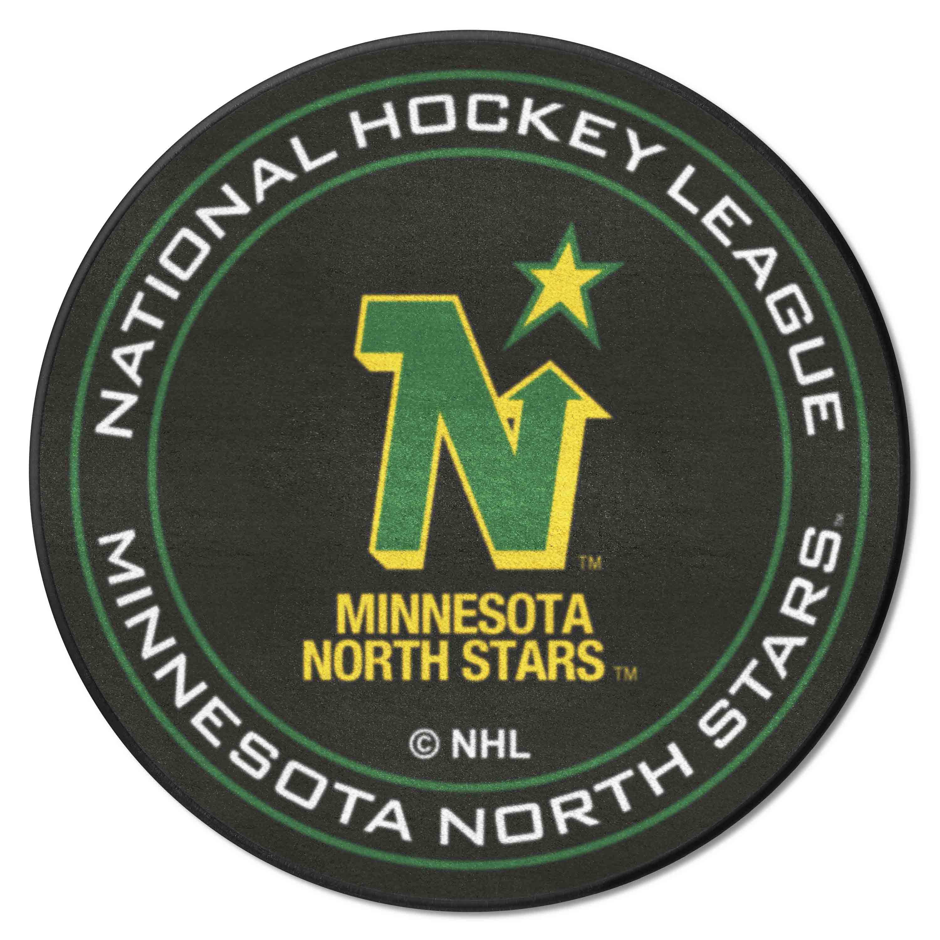 NHLRETRO Minnesota North Stars Hockey Puck Rug - 27in. Diameter