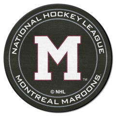 NHLRETRO Montreal Maroons Hockey Puck Rug - 27in. Diameter