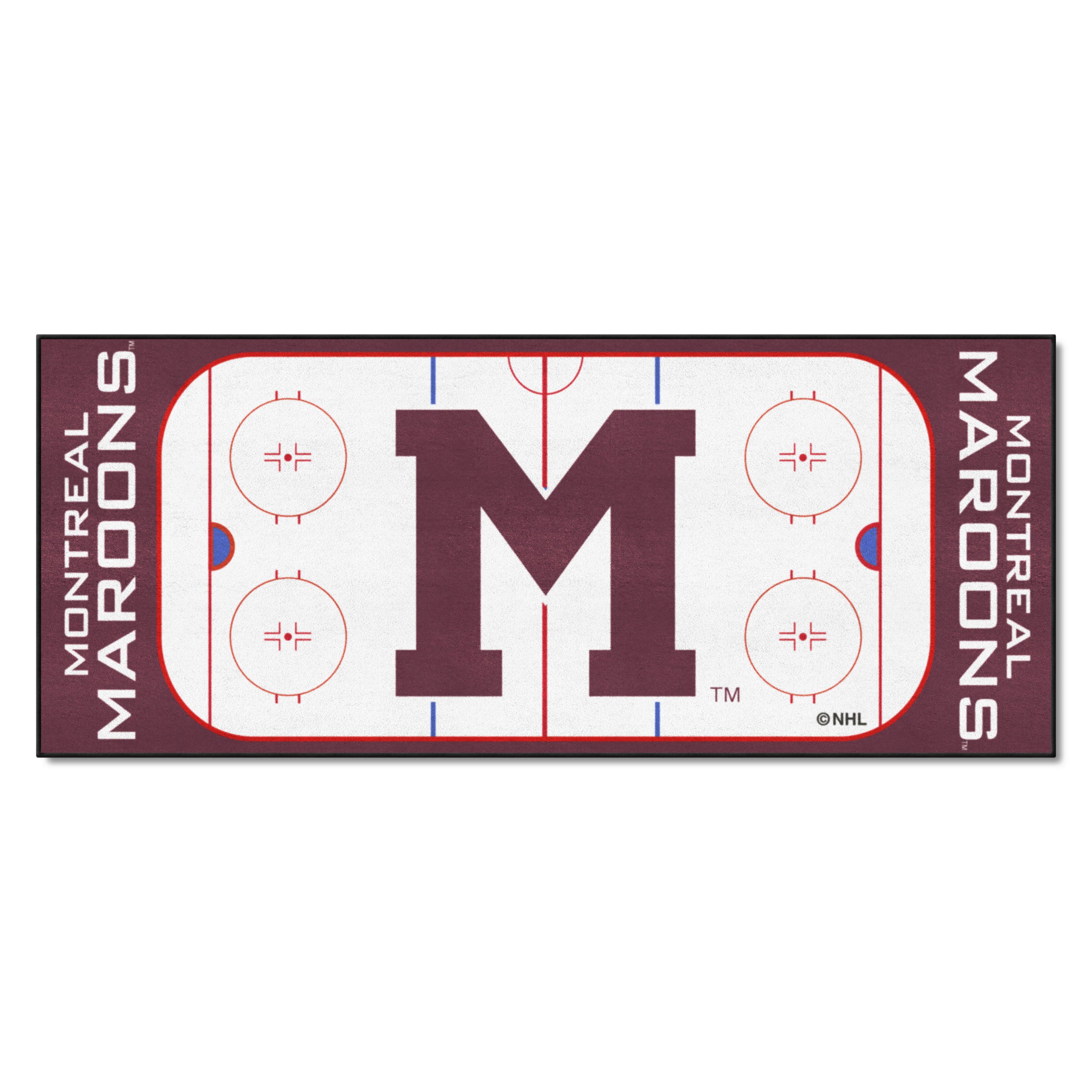 NHLRETRO Montreal Maroons Rink Runner - 30in. x 72in. - Montreal Maroons