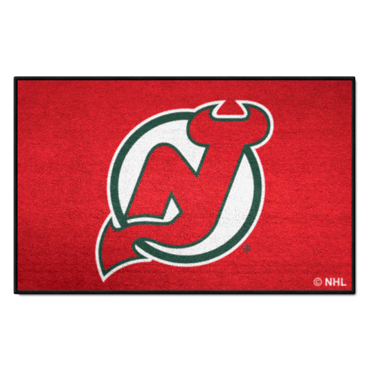 NHLRETRO New Jersey Devils Starter Mat Accent Rug - 19in. x 30in. - New Jersey Devils