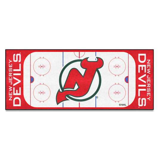 NHLRETRO New Jersey Devils Rink Runner - 30in. x 72in.