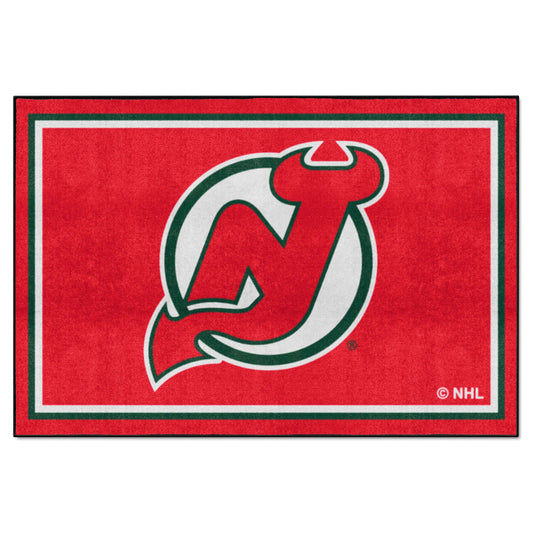 NHLRETRO New Jersey Devils 5ft. x 8 ft. Plush Area Rug