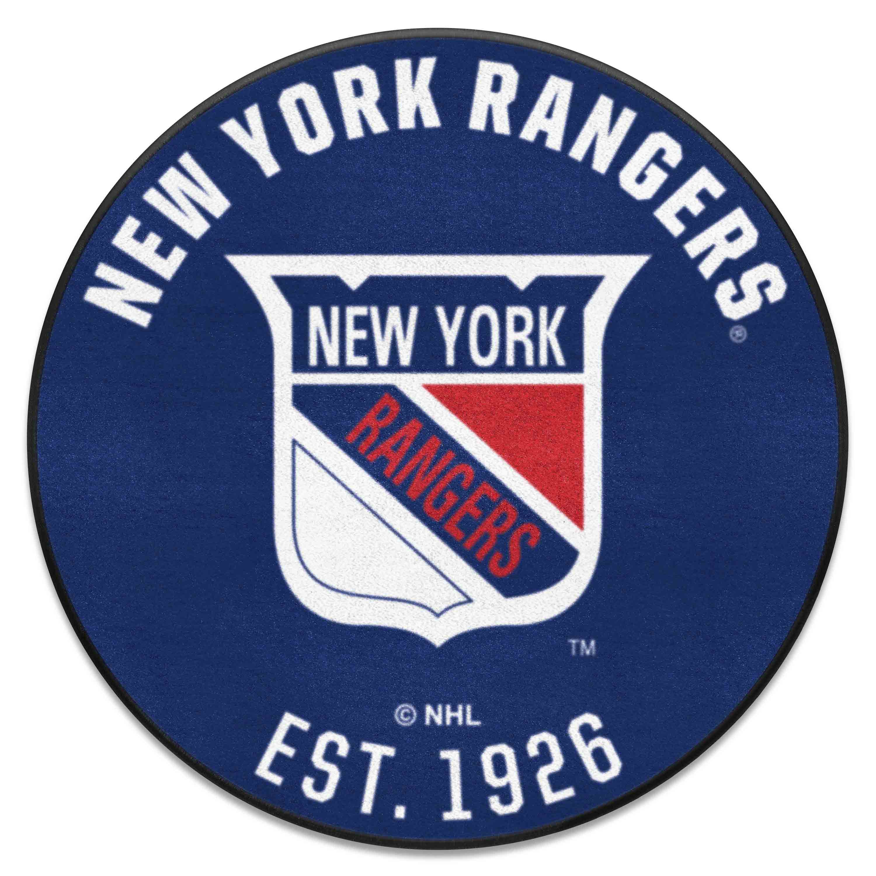 NHLRETRO New York Rangers Roundel Rug - 27in. Diameter