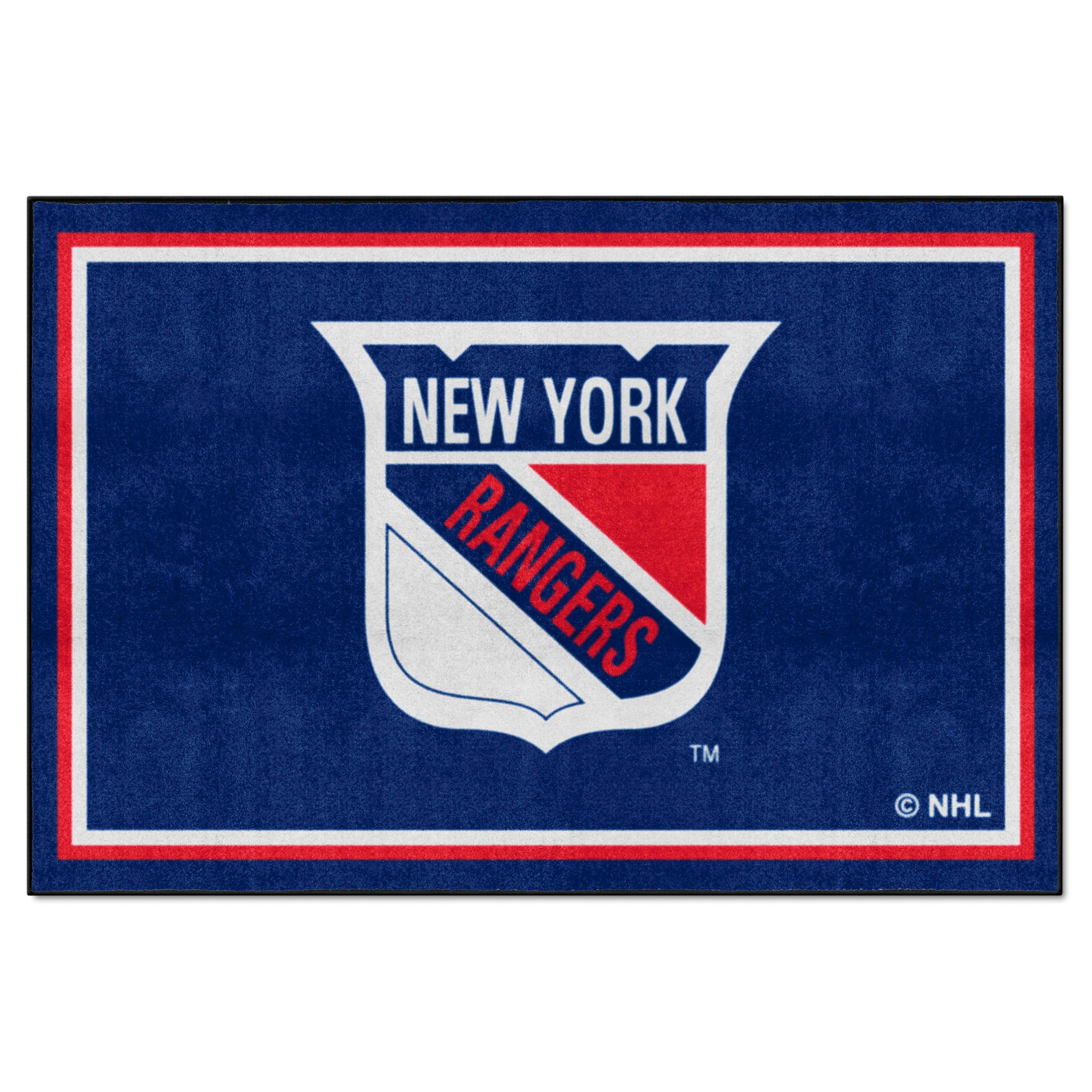 NHLRETRO New York Rangers 5ft. x 8 ft. Plush Area Rug - New York Rangers