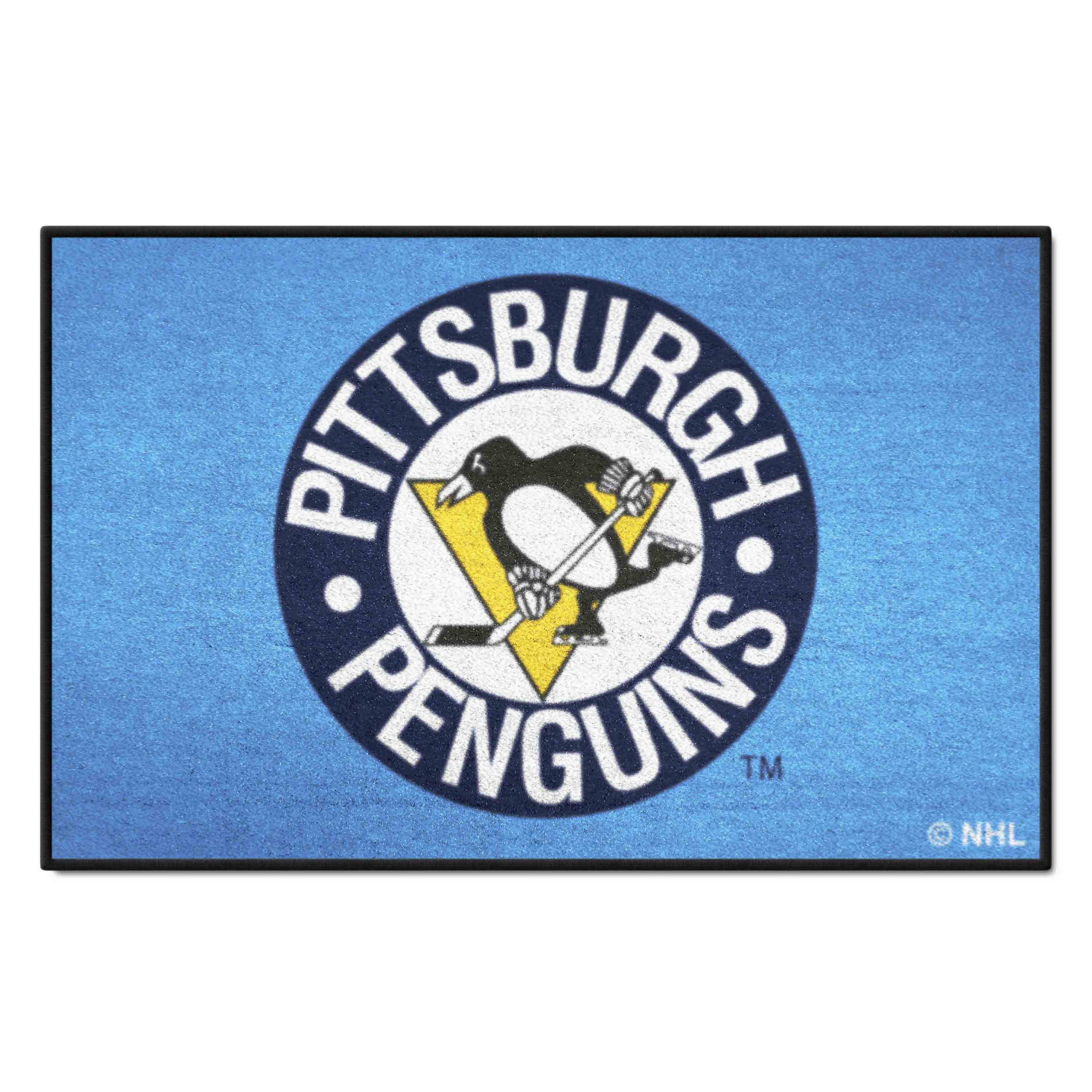 Retro NHL Pittsburgh Penguins Starter Mat Accent Rug - 19in. x 30in. - Pittsburgh Penguins