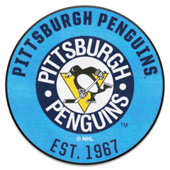 Retro NHL Pittsburgh Penguins Roundel Rug - 27in. Diameter - Pittsburgh Penguins