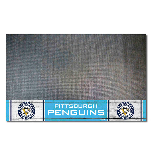 Retro NHL Pittsburgh Penguins Vinyl Grill Mat - 26in. x 42in. - Pittsburgh Penguins