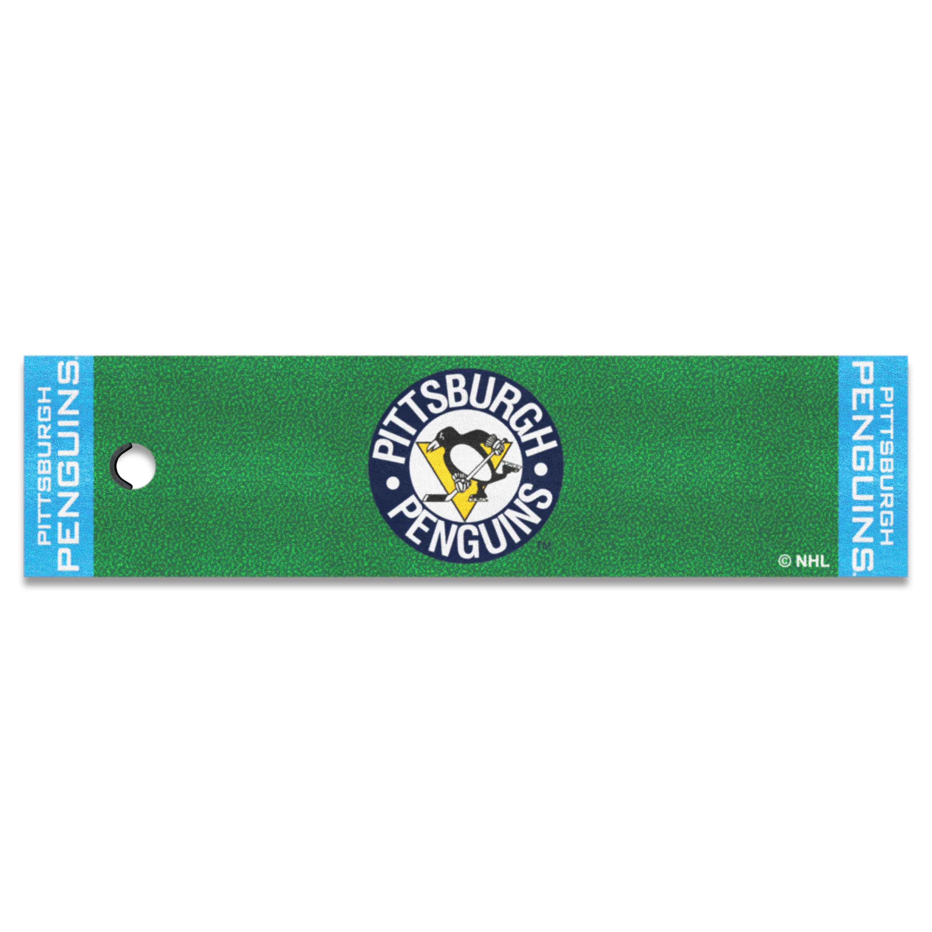 Retro NHL Pittsburgh Penguins Putting Green Mat - 1.5ft. x 6ft.