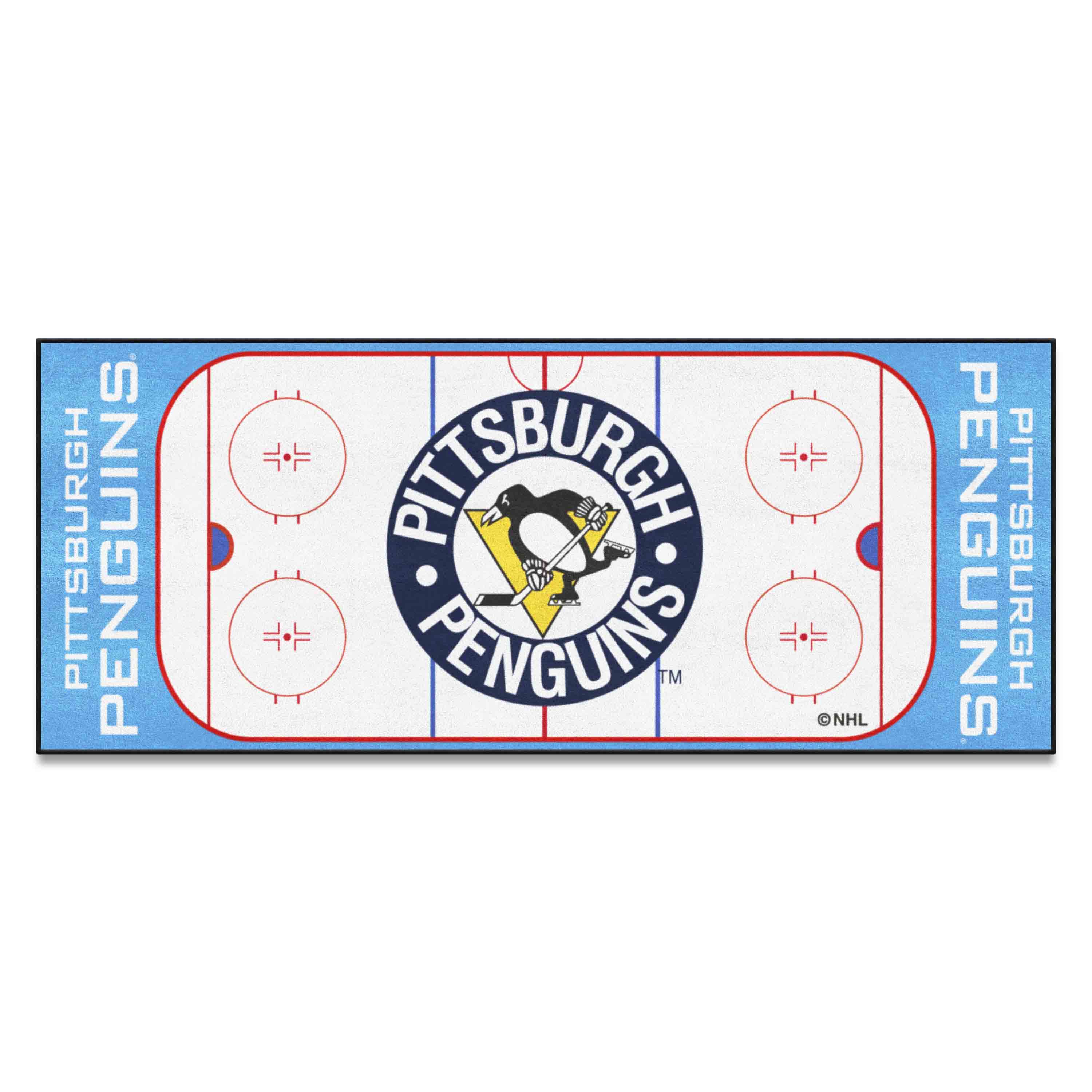 Retro NHL Pittsburgh Penguins Rink Runner - 30in. x 72in.