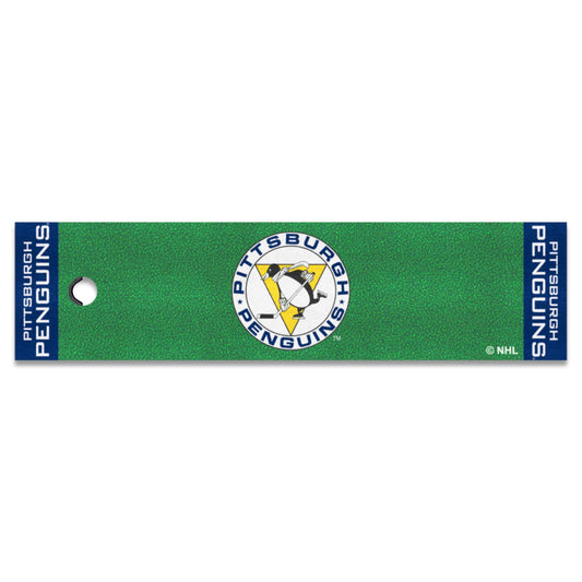 Retro NHL Pittsburgh Penguins Putting Green Mat - 1.5ft. x 6ft. - Pittsburgh Penguins