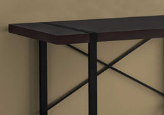 24" Dark Brown and Black Computer Desk - Homeroots