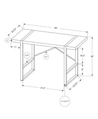 24" Brown and Black Computer Desk