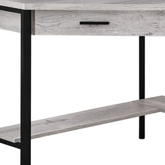 42" Gray and Black Corner Computer Desk - Homeroots