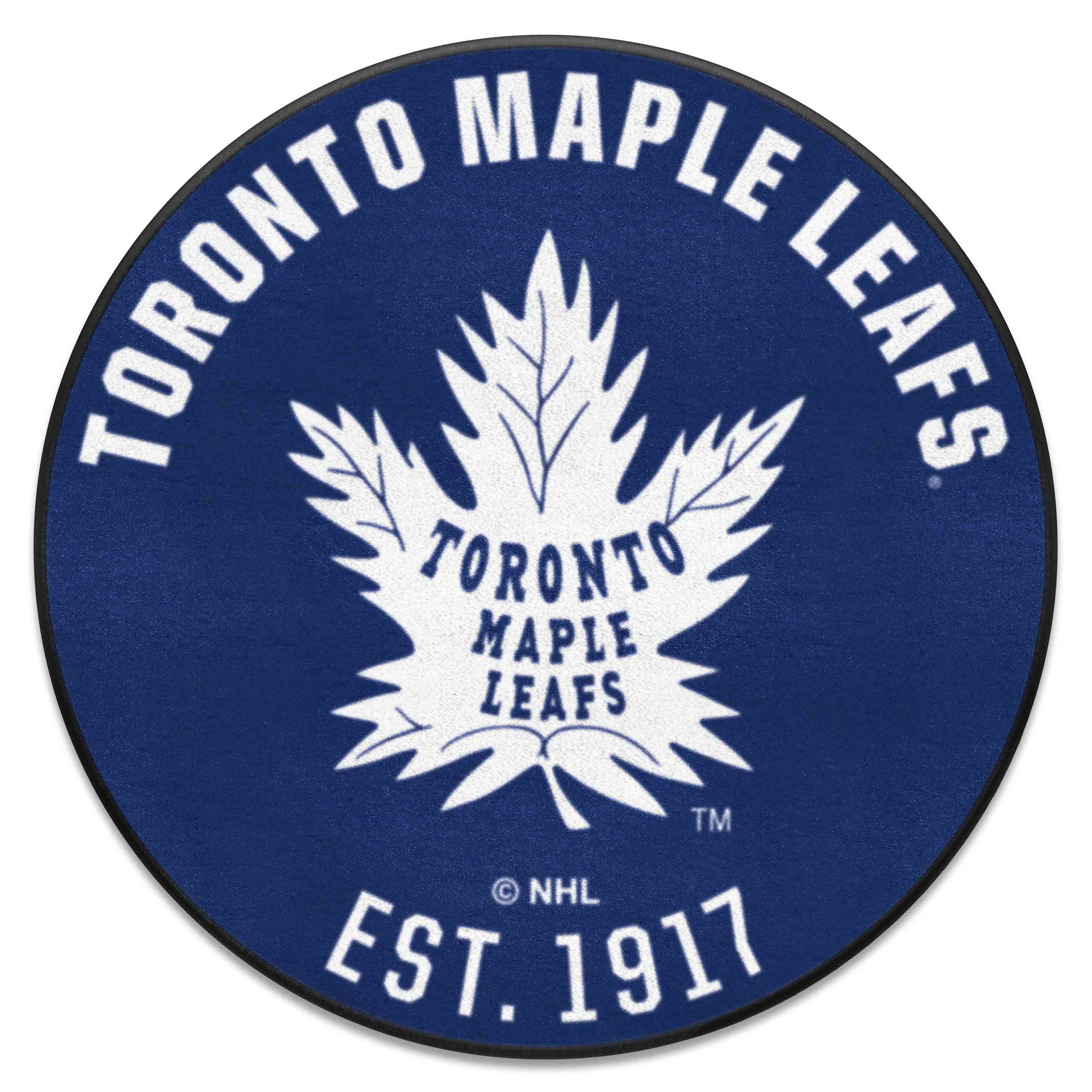 NHLRETRO Toronto Maple Leafs Roundel Rug - 27in. Diameter - Toronto Maple Leafs