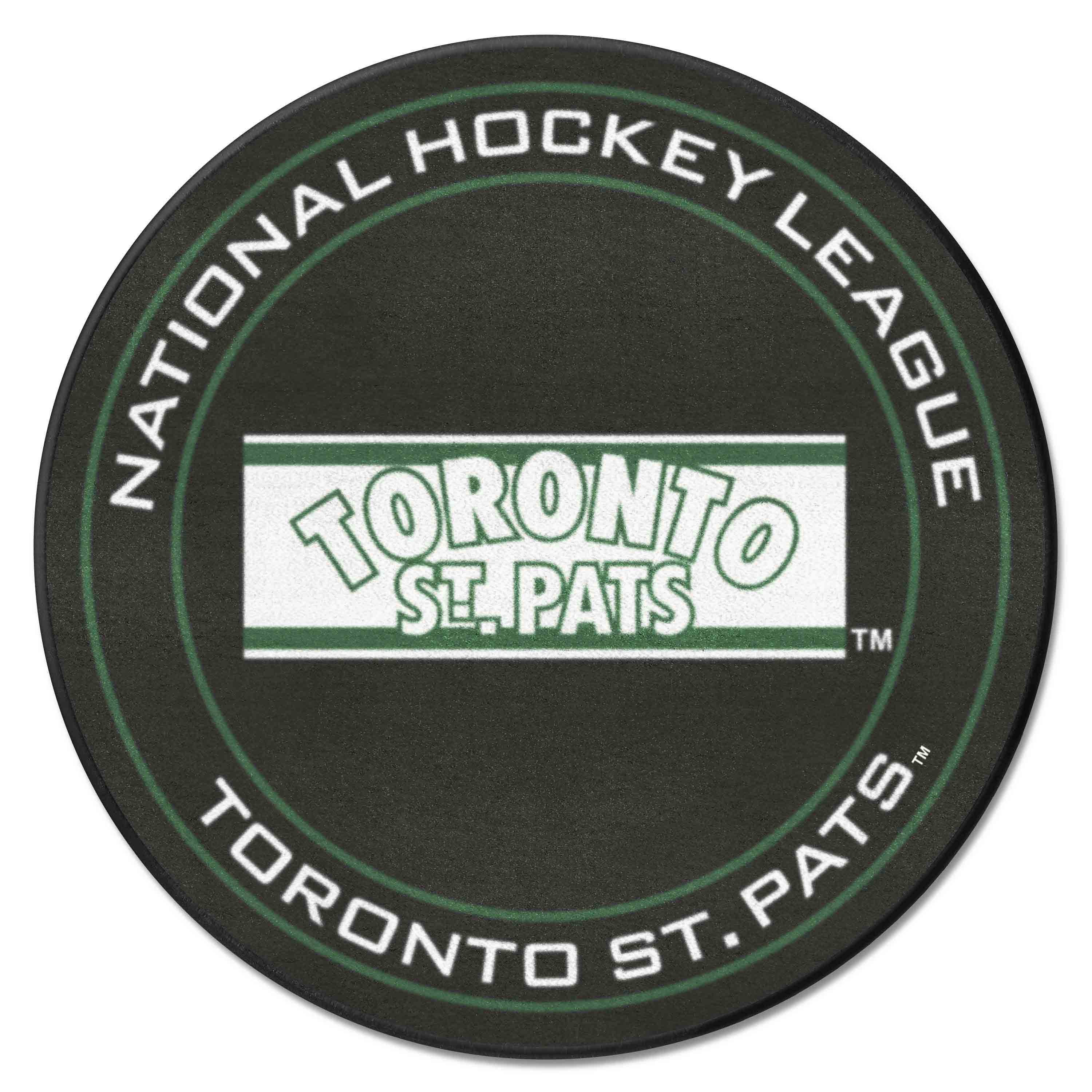 NHLRETRO Toronto St. Pats Hockey Puck Rug - 27in. Diameter