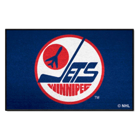 Retro NHL Winnipeg Jets Starter Mat Accent Rug - 19in. x 30in. - Winnipeg Jets