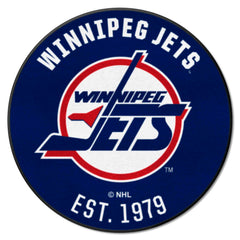 Retro NHL Winnipeg Jets Roundel Rug - 27in. Diameter