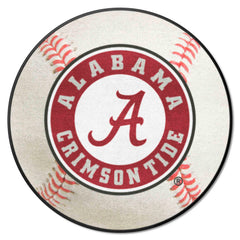 Alabama Crimson Tide Baseball Rug, Round Logo - 27in. Diameter