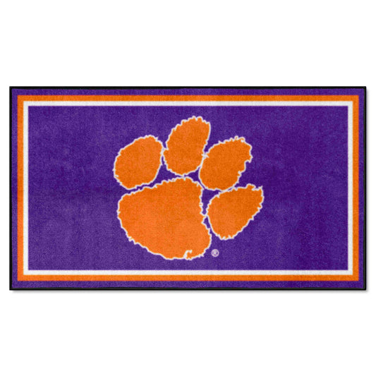 Clemson Tigers 3ft. x 5ft. Plush Area Rug, Purple - Clemson