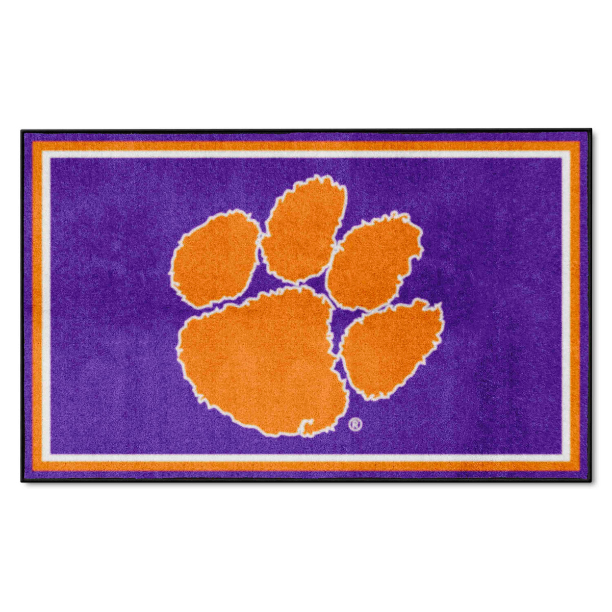 Clemson Tigers 4ft. x 6ft. Plush Area Rug, Purple - Clemson