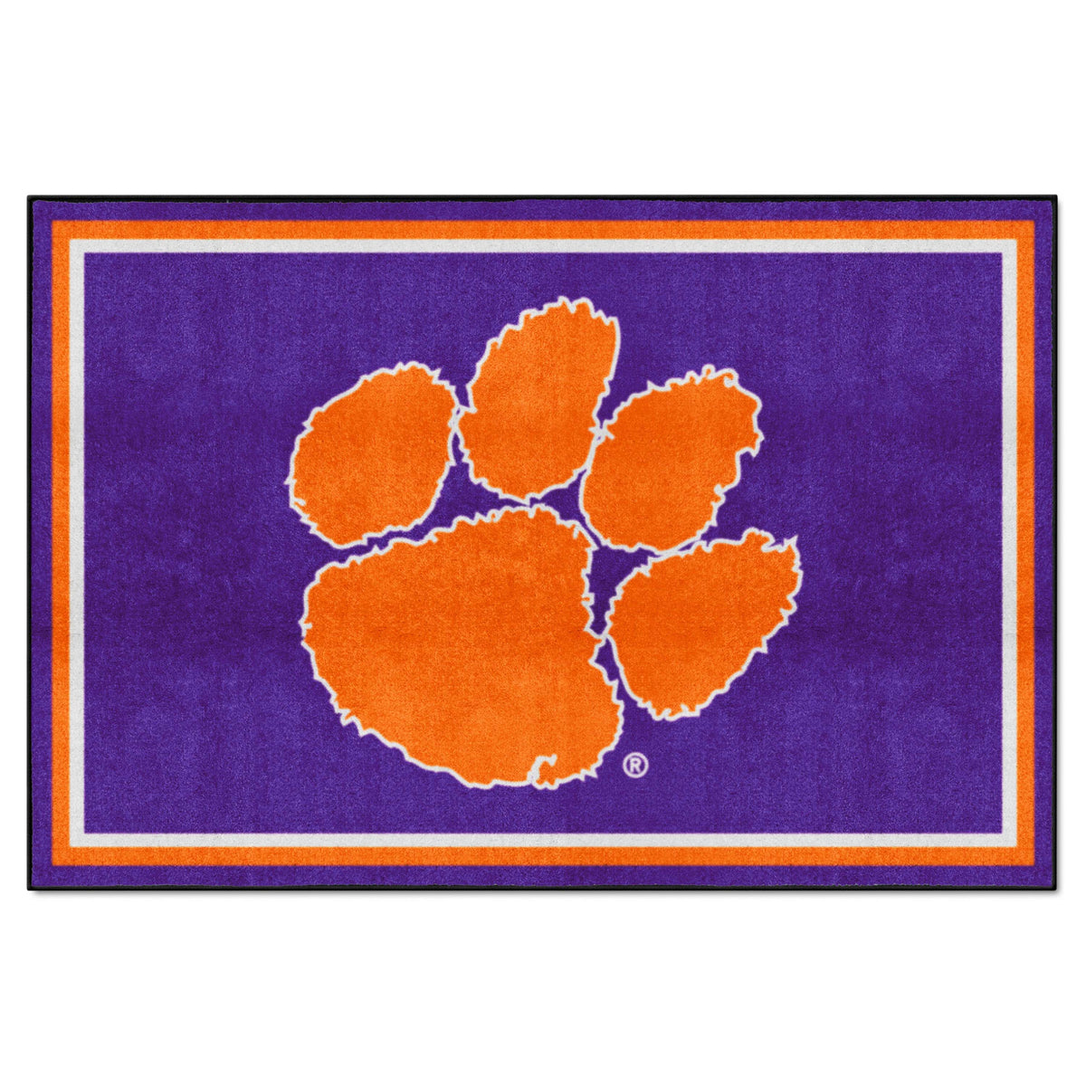 Clemson Tigers 5ft. x 8 ft. Plush Area Rug, Purple - Clemson