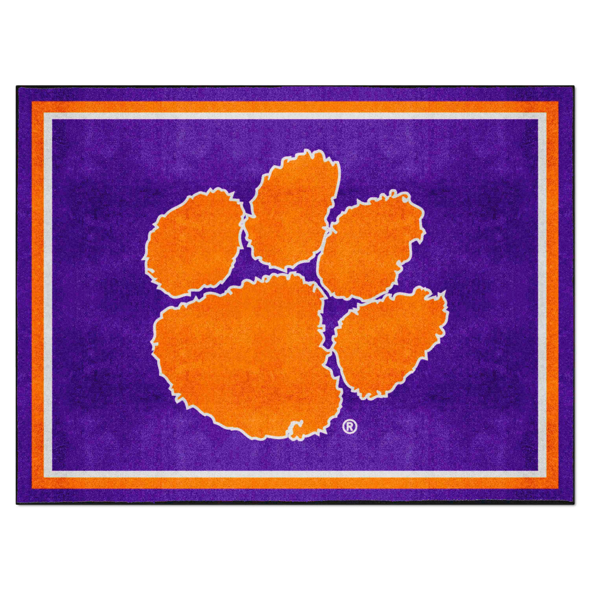 Clemson Tigers 8ft. x 10 ft. Plush Area Rug, Purple - Clemson