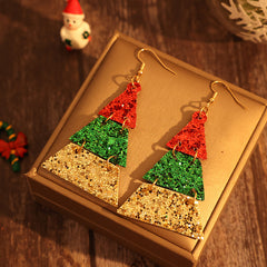 PU Leather Sequin Earrings - Trendsi