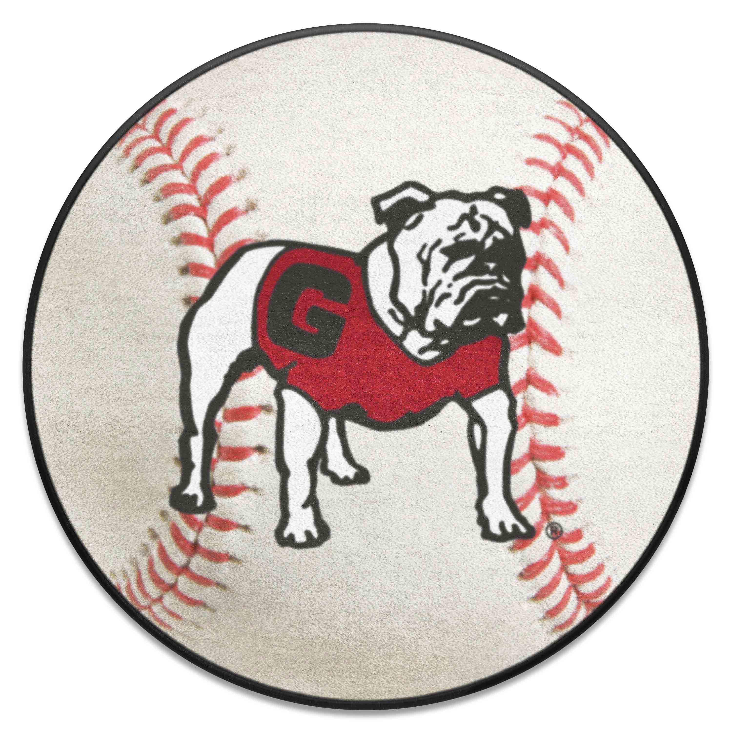 Georgia Bulldogs Baseball Rug - 27in. Diameter