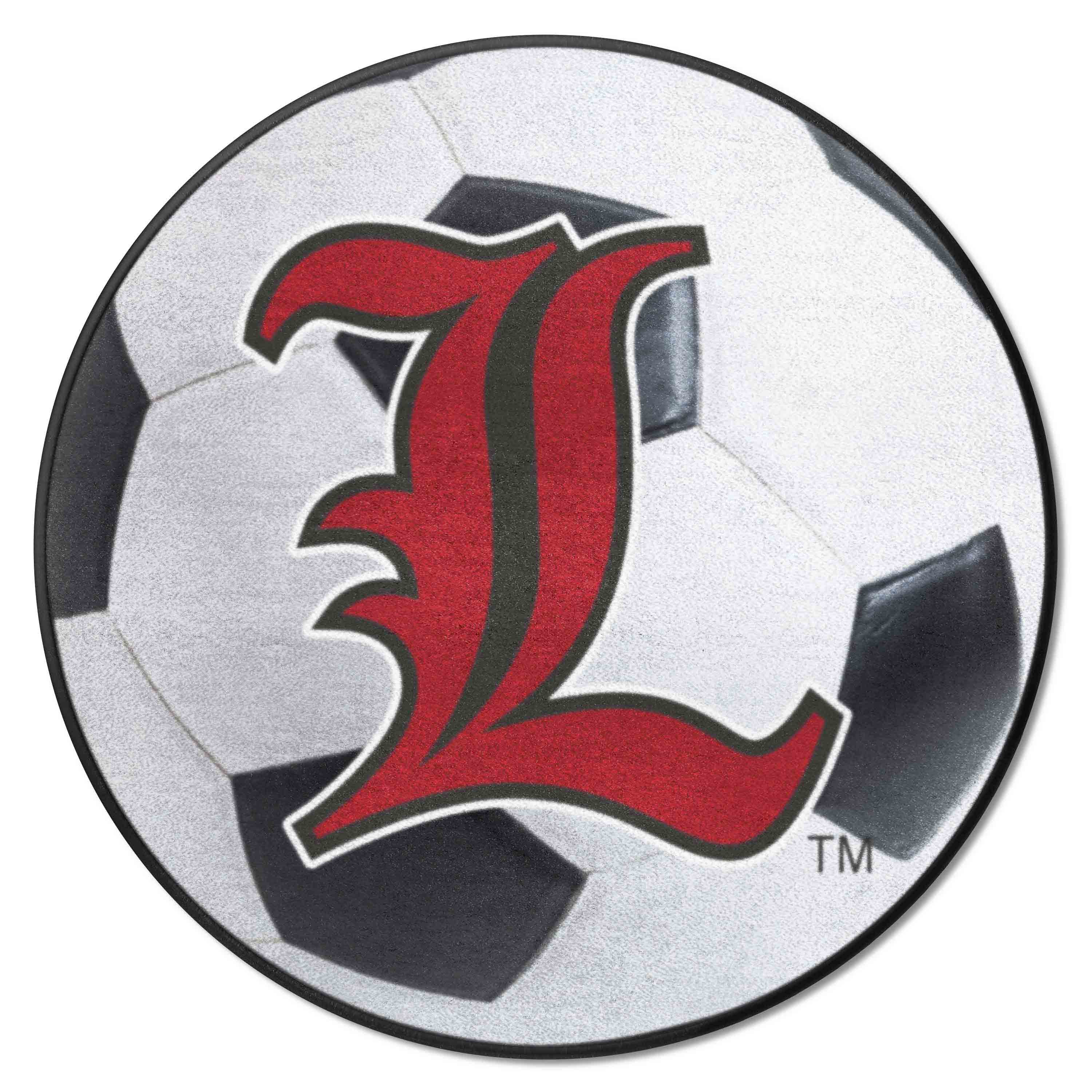 Louisville Cardinals Soccer Ball Rug - 27in. Diameter - Louisville