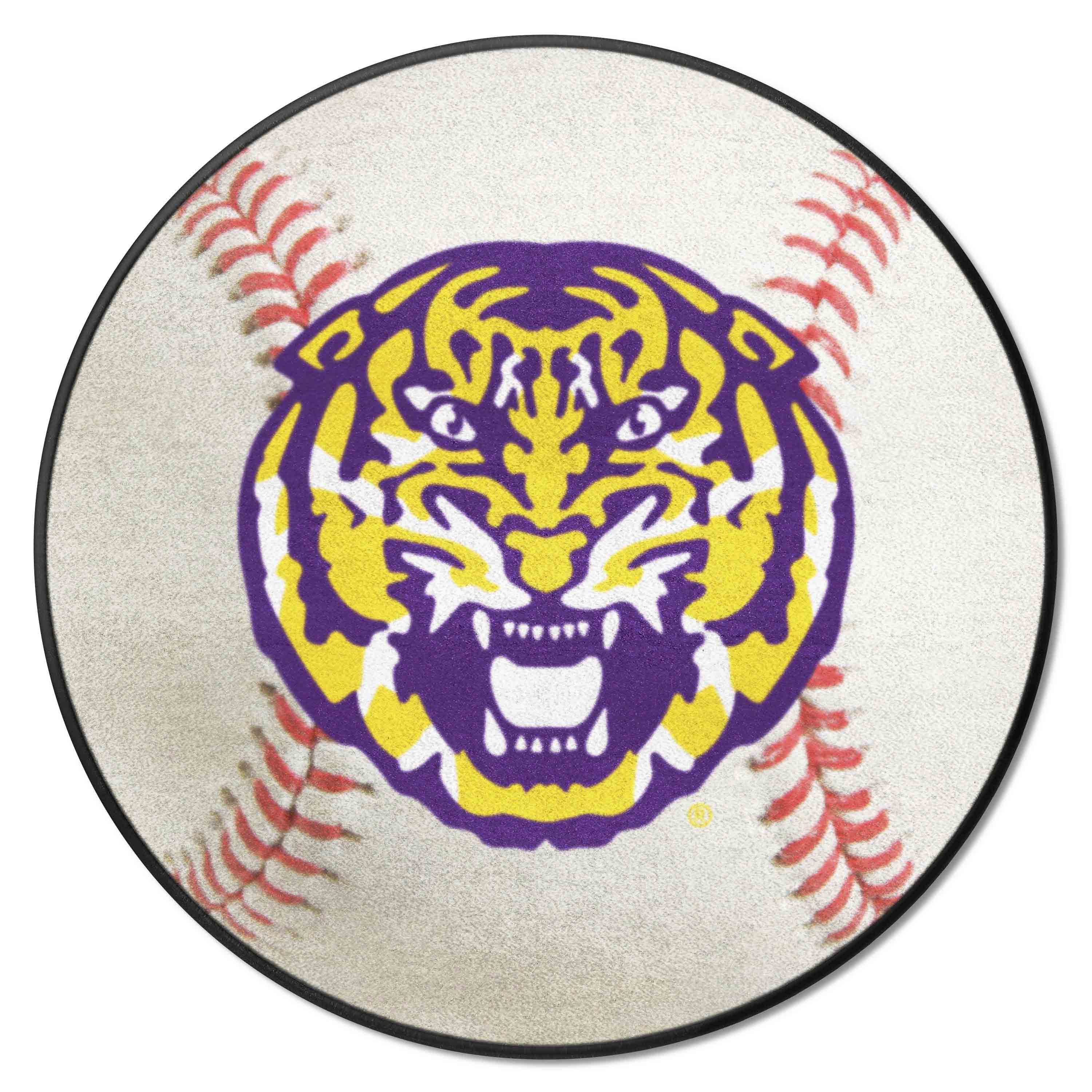 LSU Tigers Baseball Rug - 27in. Diameter