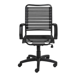 Black Adjustable Swivel Bungee Rolling Office Chair