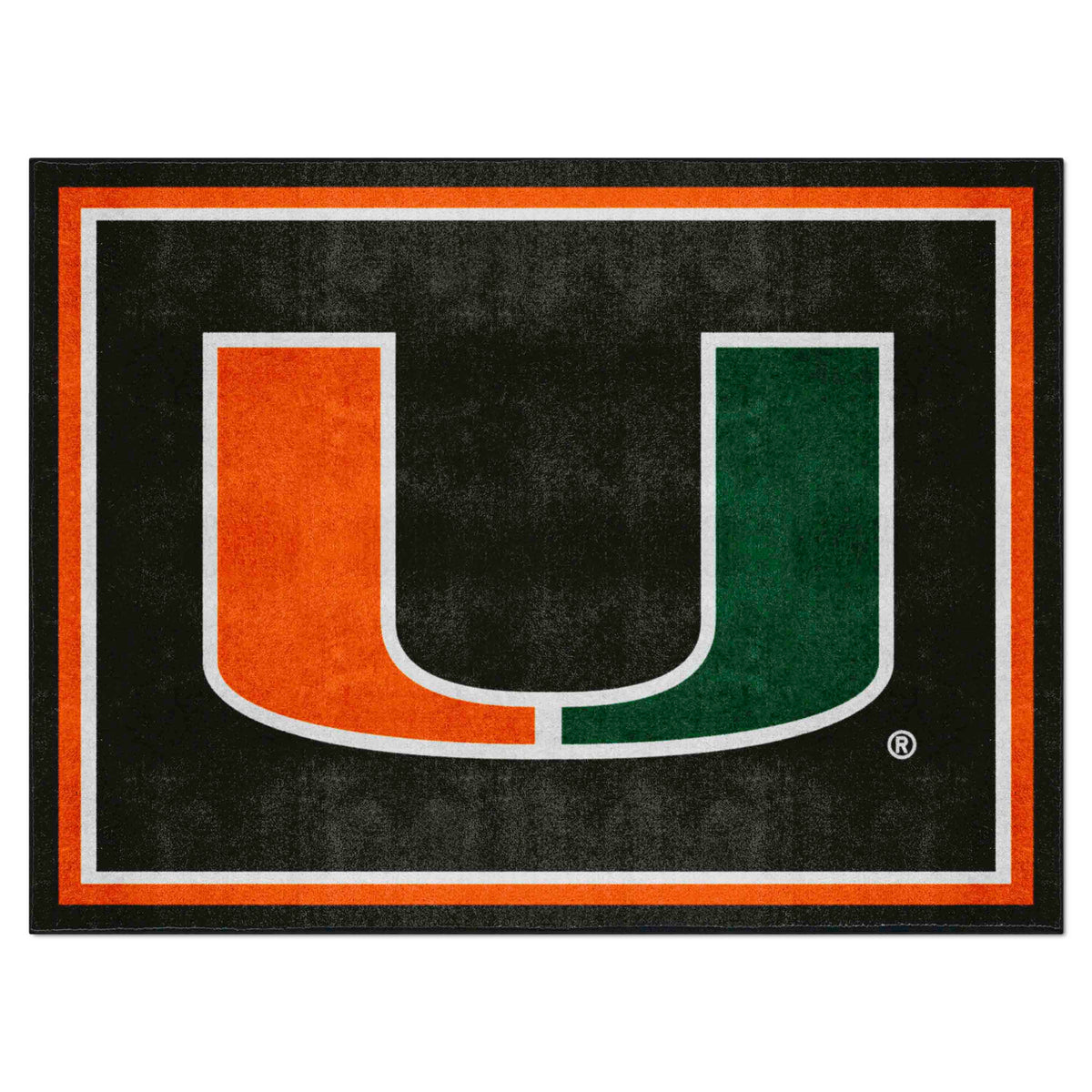 Miami Hurricanes 8ft. x 10 ft. Plush Area Rug, Black