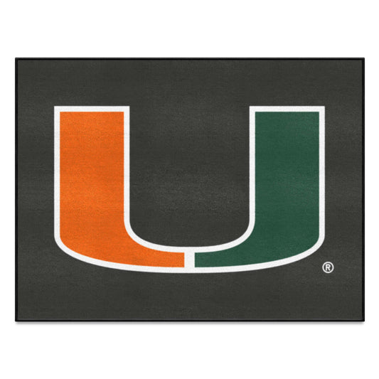 Miami Hurricanes All-Star Rug, Black - 34 in. x 42.5 in.