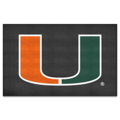 Miami Hurricanes Ulti-Mat Rug, Black - 5ft. x 8ft.