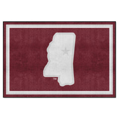 Mississippi State Bulldogs 5ft. x 8 ft. Plush Area Rug, State Logo