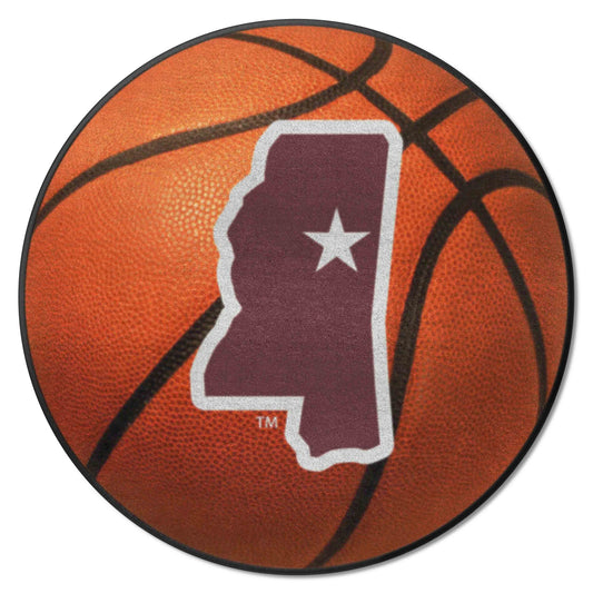 Mississippi State Bulldogs Basketball Rug, State Logo - 27in. Diameter - Mississippi State