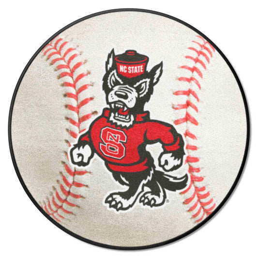 NC State Wolfpack Baseball Rug - 27in. Diameter - NC State