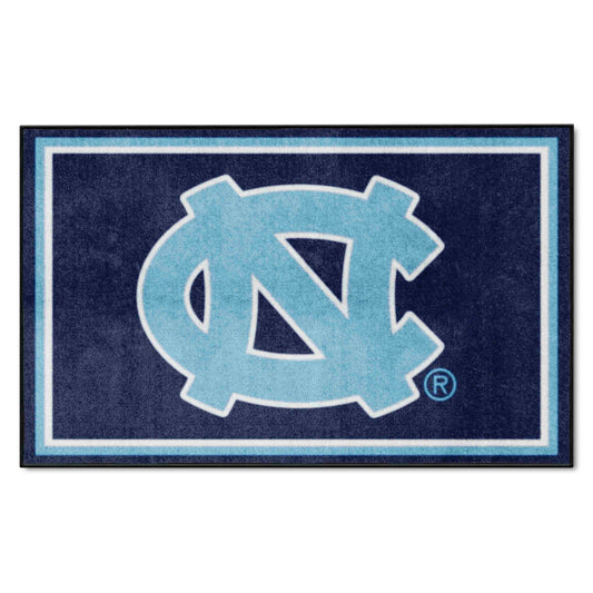 North Carolina Tar Heels 4ft. x 6ft. Plush Area Rug, Navy Blue