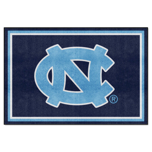 North Carolina Tar Heels 5ft. x 8 ft. Plush Area Rug, Navy Blue - North Carolina