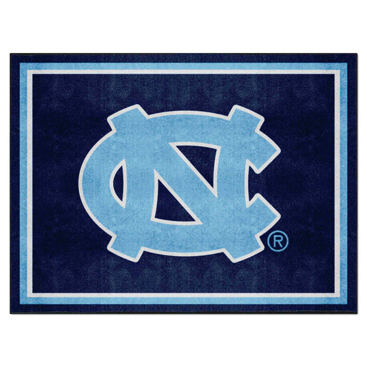 North Carolina Tar Heels 8ft. x 10 ft. Plush Area Rug, Navy Blue - North Carolina