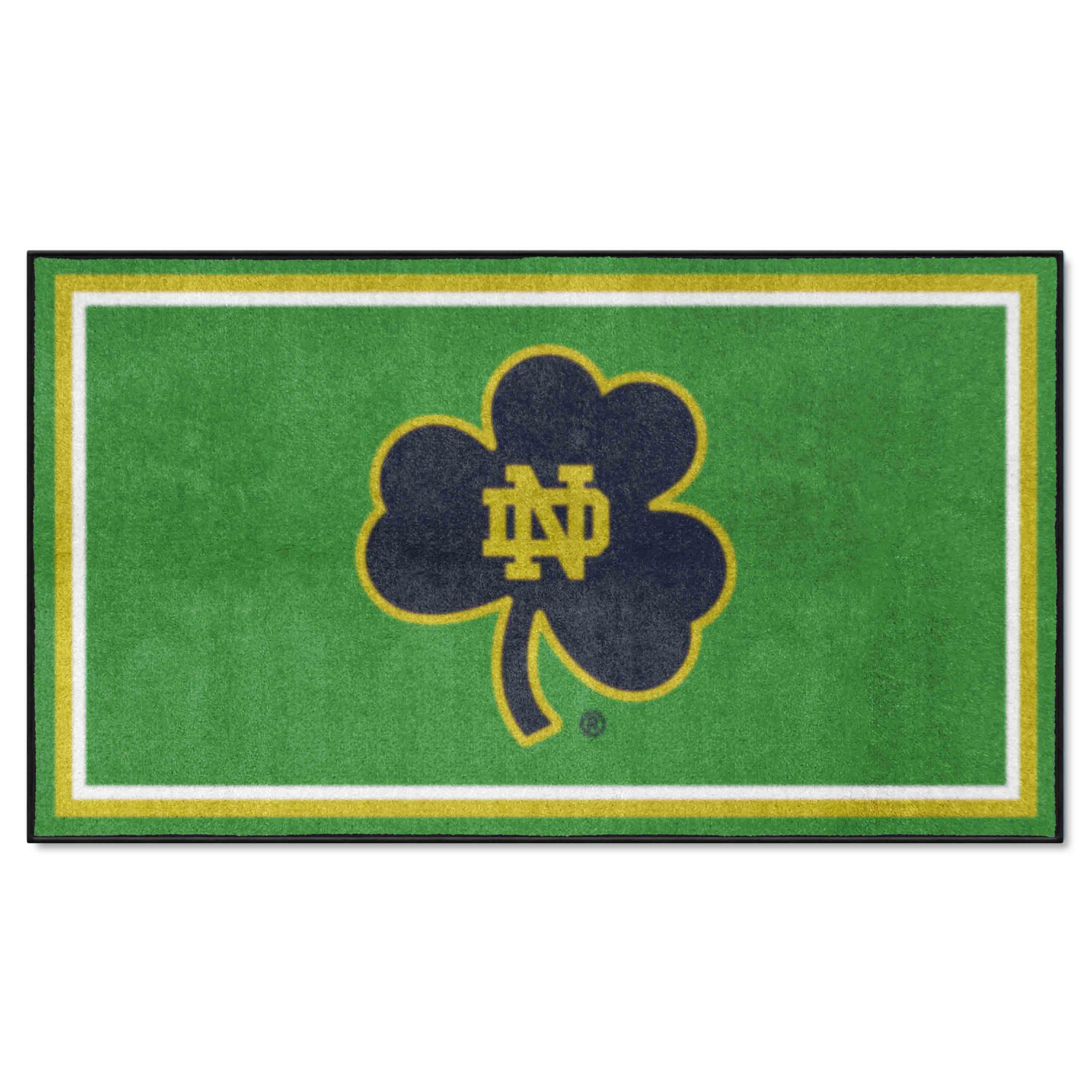 Notre Dame Fighting Irish 3ft. x 5ft. Plush Area Rug, Clover Logo