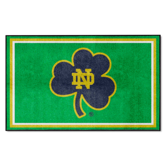 Notre Dame Fighting Irish 4ft. x 6ft. Plush Area Rug, Clover Logo