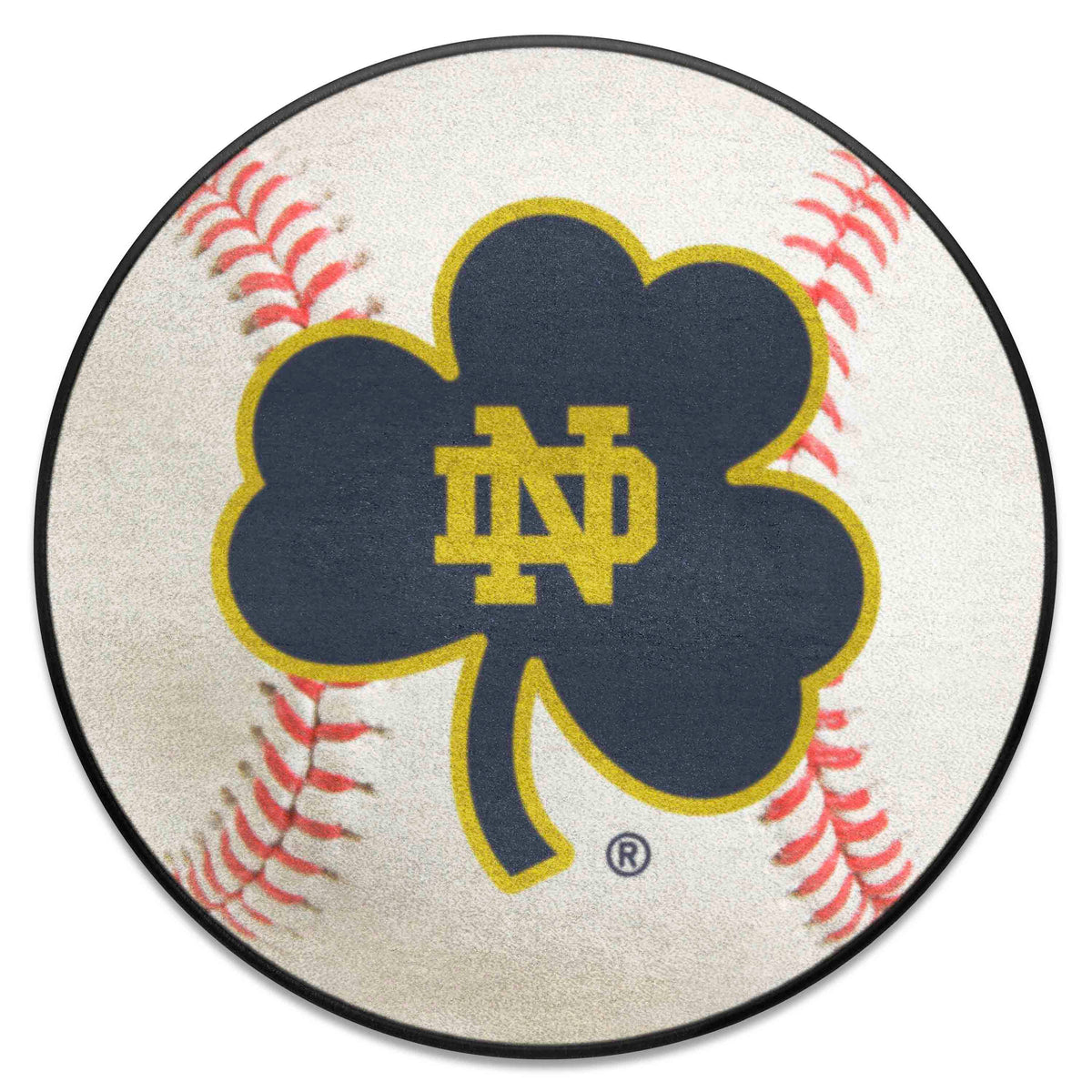 Notre Dame Fighting Irish Baseball Rug, Clover Logo - 27in. Diameter