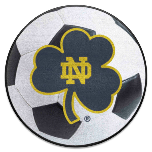 Notre Dame Fighting Irish Soccer Ball Rug, Clover Logo - 27in. Diameter