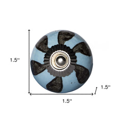 Perilla de cerámica de metal multicolor de 1,5" x 1,5" x 1,5" en paquete de 12