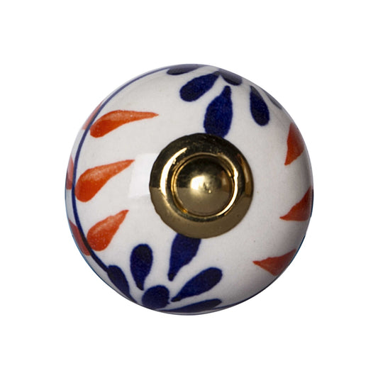 1.5" X 1.5" X 1.5" Ceramic Metal Multicolor 12 Pack Knob