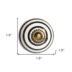 Perilla de cerámica de metal multicolor de 1,5" x 1,5" x 1,5" en paquete de 12