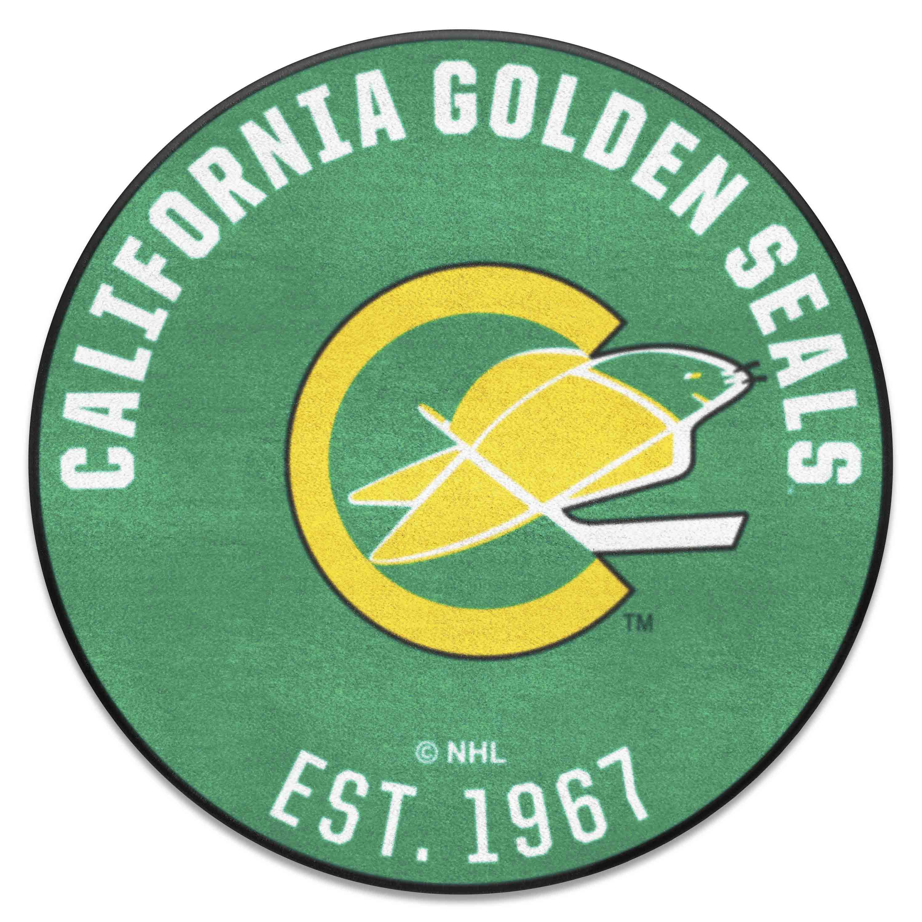 NHLRETRO California Golden Seals Roundel Rug - 27in. Diameter